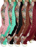 Fashion Print Splicing Loose Pant YH-5295