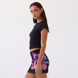Short Sleeve Print Two Piece Skirts Set GPBY-15452