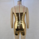 Sexy Zipper Tube Tops And Shorts 2 Piece Set GPBY-15138