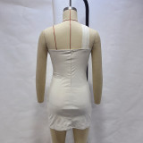Slash Shoulder Sling Tube Tops Dress GPBY-14359
