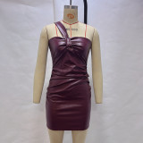 Slash Shoulder Sling Tube Tops Dress GPBY-14359