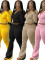 Fashion Knits Hooded Sport Sweater Two Piece Pants Set NYF-8186