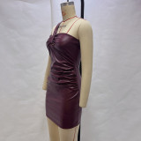 Slash Shoulder Sling Tube Tops Dress GPBY-14359