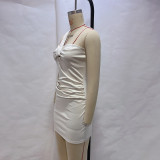 Slash Shoulder Sling Tube Tops Dress GPBY-14359