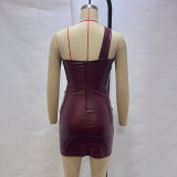 Slash Shoulder Sling Tube Tops Dress GPBY-14359