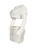 Solid Color Knits Crop Tops And Skirt Suit YWXS-XS-XSL44900