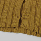 Solid Color Knits Crop Tops And Skirt Suit YWXS-XS-XSL44900