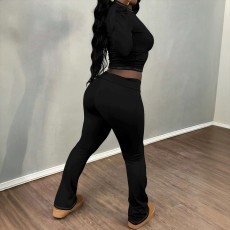 Long Sleeve Tight Two Piece Pants Set LM-8385