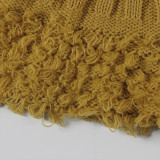 Solid Color Knits Crop Tops And Skirt Suit YWXS-XS-XSL44900