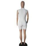 V Neck Sleeveless Slim Romper GCNF-0115