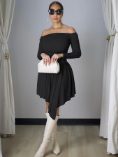 One Shoulder Irregular Midi Dress YH-5362