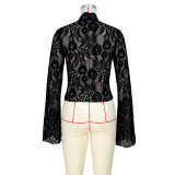Sexy Deep V Neck Lace Tops ASL-6772