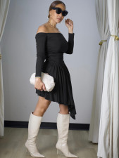 One Shoulder Irregular Midi Dress YH-5362