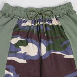 Plus Size Print Contrast Color Wide Leg Pants NY-3375