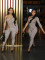 Stripe Print Single Shoulder Long Sleeve Jumpsuit YUEM-2025001