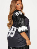 Letter Print Patchwork Loose Tops YWXS-XS-XSL44777