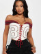 Sexy Print Tie Up Vest Tops YWXS-XS-XS5266