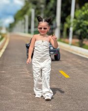 Kids Girl Wrap Chest Wide Leg Jumpsuit  GYAY-8116