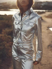 PU Leather Lapel Jacket Coats YUMT-YMT118