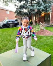 Kids Girl Print Long Sleeve Sweatshirt GYMF-079