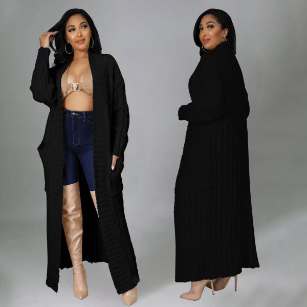 Solid Color Long Sleeve Thicken Sweater Coats OD-7007