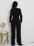Color Block Patchwork Bele Jumpsuit HNIF-3249