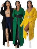 Solid Color Long Sleeve Thicken Sweater Coats OD-7007