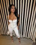 Solid Color Bandage Tank Tops 2 Piece Pants Set GFCF-1303