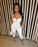 Solid Color Bandage Tank Tops 2 Piece Pants Set GFCF-1303