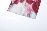 Print Backless Halterneck Split Maxi Dress XEF-K24D57158