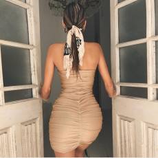 Sexy Solid Color Tube Tops Dress YMYF-857