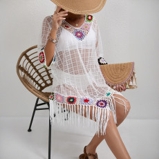 Crochet Hollow Loose Beach Cover Up GKLE-0584