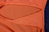 Deep V Neck Tie Up Ruffles Two Piece Skirts Set YMYF-0876
