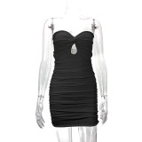 Sexy Backless Tie Up Tube Tops Dress YMYF-9230