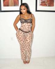 Leopard Print Patchwork Two Piece Pants Set YUEM-2025201