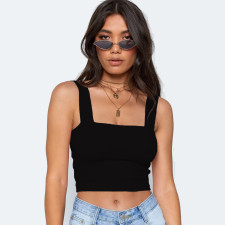 Sexy Solid Color Sleeveless Tank Tops YMYF-0893