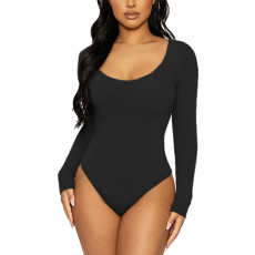 Long Sleeve Sollid Color Bodysuit GZJF-12006