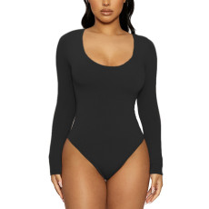 Long Sleeve Sollid Color Bodysuit GZJF-12006