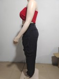 Plus Size Multi-pocket Jeans GAKF-21212