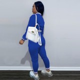 Fashion Letter Print Long Sleeve Pants Suit WUM-21011