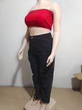 Plus Size Multi-pocket Jeans GAKF-21212