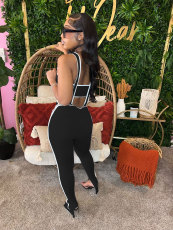Sexy Solid Color Wrap Chest Overall 2 Piece Set GTYZ-7398