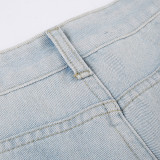Fashion Loose Patchwork Straight Jean GSYI-8633