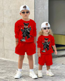 Kids Print Long Sleeve Sweatshirt Pants 2 Piece Set GYAY-8120