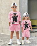Kids Print Long Sleeve Sweatshirt Pants 2 Piece Set GYAY-8120