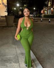 Backless Halterneck Tie Up Jumpsuit GBGF-5060