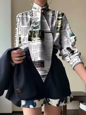 Fashion Long Sleeve Print Shirt GQLK-127040