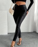 Solid Color High Waisted Skinny Pants GFMA-2610