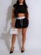 Sport Knits Short Sleeve Two Piece Shorts Set AIL-308