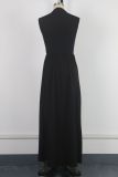 Contrast Color Patchwork Sleeveless Maxi Dress GWDS-250102